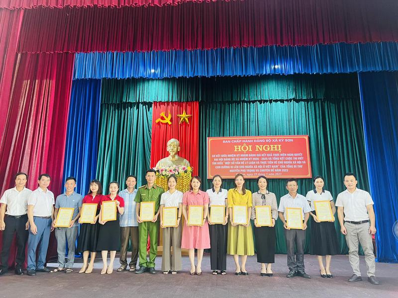 Đảng bộ xã Kỳ Sơn tổ chức Hội nghị sơ kết giữa nhiệm kỳ thực hiện Nghị quyết Đại hội đại biểu Đảng bộ xã khóa XXV, nhiệm kỳ 2020 - 2025